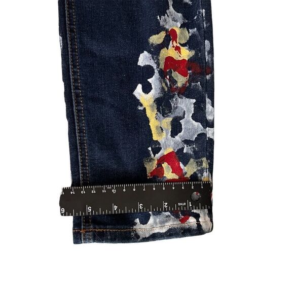 AP Blue Paint Splash Skinny Jeans junior size 15 - Picture 13 of 15